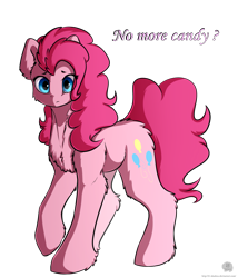 Size: 1231x1435 | Tagged: safe, artist:11-shadow, derpibooru import, pinkie pie, earth pony, pony, chest fluff, female, fluffy, simple background, solo, transparent background