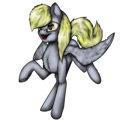 Size: 1000x1000 | Tagged: safe, artist:11-shadow, derpibooru import, derpy hooves, pegasus, pony, female, open mouth, raised hoof, simple background, solo, transparent background