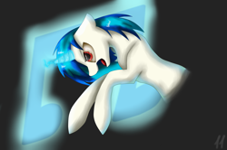 Size: 7094x4700 | Tagged: safe, artist:11-shadow, derpibooru import, dj pon-3, vinyl scratch, pony, unicorn, cutie mark background, female, glowing horn, horn, solo, wallpaper