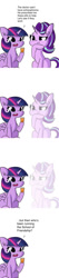 Size: 290x1370 | Tagged: safe, artist:tjpones, derpibooru import, edit, starlight glimmer, twilight sparkle, twilight sparkle (alicorn), alicorn, pony, unicorn, comic, fading, hallucination, medication, meme, my homie jerome, pills, ponified meme, schizophrenia