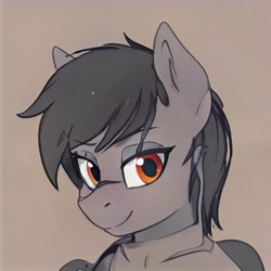 Size: 1024x1024 | Tagged: safe, artist:thisponydoesnotexist, derpibooru import, earth pony, battle scarred, male, neural network, scar, smiling