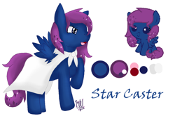 Size: 1450x968 | Tagged: safe, artist:midnighttheumbreon, derpibooru import, oc, oc:star caster, pegasus, pony, baby, baby pony, pegasus oc, reference sheet, solo, wings