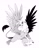 Size: 1224x1584 | Tagged: safe, artist:nekoshiei, derpibooru import, gilda, griffon, black and white, female, grayscale, looking at you, monochrome, open beak, open mouth, simple background, solo, spread wings, white background, wings