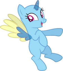 Size: 983x1111 | Tagged: safe, artist:pegasski, derpibooru import, oc, oc only, alicorn, pony, non-compete clause, alicorn oc, bald, base, eyelashes, flying, horn, open mouth, simple background, smiling, solo, transparent background, two toned wings, wings