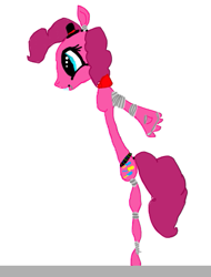 Size: 389x511 | Tagged: safe, artist:pawstheartest, derpibooru import, pinkie pie, earth pony, pony, animatronic, female, five nights at freddy's, mare, simple background, solo, white background