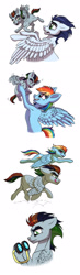 Size: 750x2571 | Tagged: safe, artist:celestial-rainstorm, derpibooru import, rainbow dash, soarin', oc, oc:prism storm, pegasus, pony, colt, goggles, male, offspring, parent:rainbow dash, parent:soarin', parents:soarindash, simple background, white background