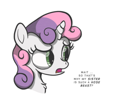 Size: 814x658 | Tagged: safe, artist:perfectblue97, derpibooru import, sweetie belle, unicorn, chest fluff, implied rarity, open mouth, simple background, white background