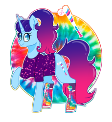 Size: 2592x2830 | Tagged: safe, artist:crazysketch101, derpibooru import, pony, unicorn, request, tiedye