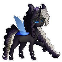 Size: 3588x3582 | Tagged: safe, artist:ocelly, derpibooru import, oc, oc only, oc:dahlia, changeling, hybrid, pony, blue changeling, cute, female, mare, sfw, simple background, solo, transparent background