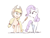 Size: 2000x1500 | Tagged: safe, artist:nendo, artist:nendo_23, derpibooru import, part of a set, applejack, rarity, earth pony, pony, unicorn, duo, eating, festival, food, japan, puffy cheeks, simple background, skewer, white background