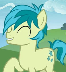 Size: 706x768 | Tagged: safe, derpibooru import, screencap, sandbar, earth pony, non-compete clause, cropped, cute, eyes closed, smiling, solo