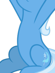 Size: 3568x4738 | Tagged: safe, derpibooru import, edit, trixie, a horse shoe-in, belly, cropped, female, pictures of bellies, simple background, sitting, solo, transparent background, vector, vector edit