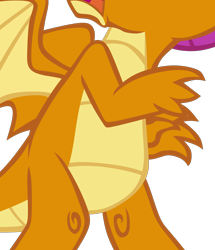 Size: 1668x1940 | Tagged: safe, derpibooru import, edit, smolder, dragon, what lies beneath, belly, cropped, dragoness, female, pictures of bellies, simple background, solo, transparent background, vector, vector edit