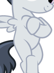 Size: 1020x1387 | Tagged: safe, derpibooru import, edit, rumble, marks and recreation, belly, bipedal, bipedal leaning, cropped, crossed hooves, leaning, pictures of bellies, simple background, smiling, solo, transparent background, vector, vector edit
