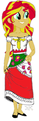 Size: 335x1024 | Tagged: safe, artist:syringe-rifle-hornet, derpibooru import, sunset shimmer, equestria girls, mexican, mexican independence day, regional suit, simple background, solo, transparent background