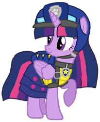 Size: 873x1062 | Tagged: safe, artist:徐詩珮, derpibooru import, twilight sparkle, twilight sparkle (alicorn), alicorn, pony, series:sprglitemplight diary, series:sprglitemplight life jacket days, series:springshadowdrops diary, series:springshadowdrops life jacket days, alternate universe, base used, chase (paw patrol), clothes, cute, dino rescue, female, paw patrol, simple background, solo, transparent background