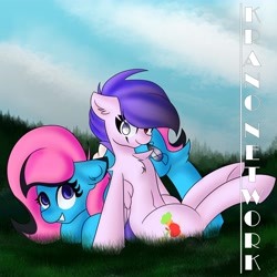 Size: 4096x4096 | Tagged: safe, artist:kranonetwork, derpibooru import, oc, pegasus, pony, art trade, field, shipping, sitting