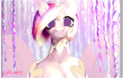 Size: 1104x706 | Tagged: safe, artist:peacheb_o, derpibooru import, princess cadance, alicorn, pony, bust, female, mare, solo