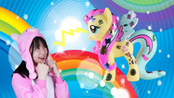 Size: 496x280 | Tagged: safe, derpibooru import, fluttershy, human, irl, irl human, photo, toy