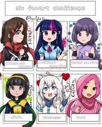 Size: 721x901 | Tagged: safe, artist:hanarielight16, derpibooru import, twilight sparkle, cat, human, :d, boboiboy, bust, catgirl, clothes, crossover, deadly 7 inside me, hijab, humanized, kagerou project, open mouth, paws, six fanarts, smiling, underpaw