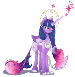 Size: 4000x4121 | Tagged: safe, artist:daniefox, derpibooru import, twilight sparkle, twilight sparkle (alicorn), alicorn, pony, cutie mark, female, halo, leonine tail, magic, mare, simple background, solo, transparent background, unshorn fetlocks