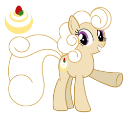 Size: 2100x2000 | Tagged: safe, artist:water-kirby, derpibooru import, oc, oc:chantilly roll, earth pony, pony, deviantart watermark, female, mare, obtrusive watermark, simple background, solo, transparent background, watermark