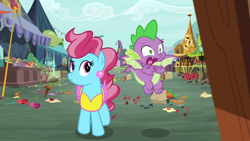 Size: 1920x1080 | Tagged: safe, derpibooru import, screencap, cup cake, spike, dragon, the big mac question