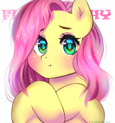 Size: 2068x2226 | Tagged: safe, artist:cyberhexe, derpibooru import, fluttershy, pegasus, pony, artwork, bust, chibi, cute, digital art, drawing, fanart, portrait, shy, shyabetes, solo