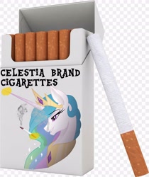 Size: 4100x4870 | Tagged: artist needed, safe, derpibooru import, princess celestia, alicorn, pony, ultra fast pony, as long as we have the power of friendship and celestia brand cigarettes, cigarette, cigarette smoke, ufp 71: saturday morning ponies