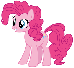 Size: 1024x946 | Tagged: safe, artist:emeraldblast63, derpibooru import, pinkie pie, earth pony, pony, the last problem, female, poofy pie, redesign, simple background, solo, transparent background