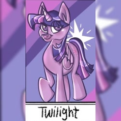 Size: 750x750 | Tagged: safe, alternate version, artist:just.chaira, derpibooru import, twilight sparkle, twilight sparkle (alicorn), alicorn, pony, abstract background, female, mare, raised hoof, solo, zoom layer