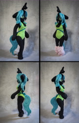 Size: 6672x10382 | Tagged: safe, artist:burgunzik, derpibooru import, queen chrysalis, anthro, changeling, changeling queen, absurd file size, absurd resolution, clothes, irl, one-piece swimsuit, photo, plushie, solo, swimsuit