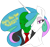 Size: 1566x1462 | Tagged: safe, artist:2hrnap, princess celestia, oc, oc:anon, alicorn, human, anonlestia, blushing, bust, canon x oc, clothes, looking at you, oc and canon, simple background, suit, transparent background