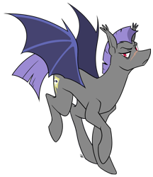 Size: 580x671 | Tagged: safe, artist:egophiliac, derpibooru import, oc, oc:thunder run, bat pony, pony, 2021 community collab, derpibooru community collaboration, looking at you, simple background, solo, spread wings, transparent background, wings