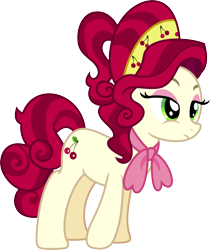 Size: 3000x3572 | Tagged: safe, artist:jeatz-axl, derpibooru import, cherry jubilee, earth pony, pony, female, mare, simple background, solo, transparent background, vector