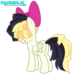 Size: 1800x1800 | Tagged: safe, artist:kuren247, derpibooru import, songbird serenade, pegasus, my little pony: the movie, bow, cheeky, female, looking back, sia (singer), simple background, solo, tongue out, transparent background, vector