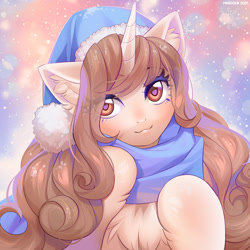 Size: 1200x1200 | Tagged: safe, artist:margony, derpibooru import, oc, oc only, pony, unicorn, snow, solo