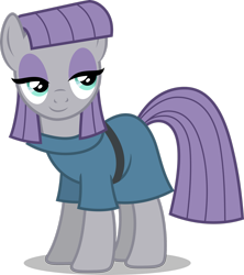 Size: 2309x2598 | Tagged: safe, artist:cencerberon, derpibooru import, maud pie, earth pony, pony, .svg available, female, mare, simple background, smiling, solo, transparent background, vector, when she smiles