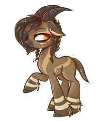 Size: 876x1073 | Tagged: safe, artist:misspinka, derpibooru import, oc, oc:marlin, earth pony, pony, horns, male, simple background, solo, stallion, transparent background