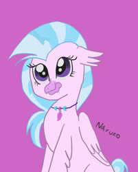 Size: 1024x1276 | Tagged: safe, artist:wrath-marionphauna, derpibooru import, silverstream, jewelry, necklace, smiling, solo