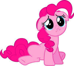 Size: 517x460 | Tagged: safe, artist:404compliant, derpibooru import, pinkie pie, pony, a friend in deed, .svg available, animated, cute, ears, female, floppy ears, puppy dog eyes, sad, sadorable, simple background, solo, svg, transparent background, vector