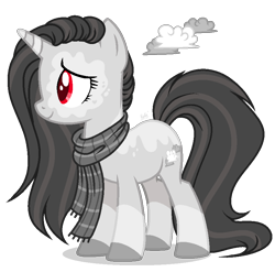 Size: 862x853 | Tagged: safe, artist:mintoria, derpibooru import, oc, oc:spectrum shade, pony, unicorn, base used, clothes, female, mare, scarf, simple background, solo, transparent background