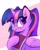 Size: 800x1000 | Tagged: safe, alternate version, artist:lollipony, derpibooru import, twilight sparkle, twilight sparkle (alicorn), alicorn, pony, alternate hairstyle, book, cute, dialogue, ear fluff, ears, eye clipping through hair, female, glasses, holding, looking at you, mare, pigtails, question, raised hoof, round glasses, smiling, solo, talking to viewer, twiabetes, twintails