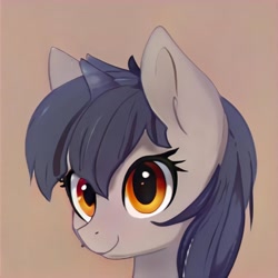 Size: 1024x1024 | Tagged: safe, artist:thisponydoesnotexist, derpibooru import, pony, brown background, neural network, simple background