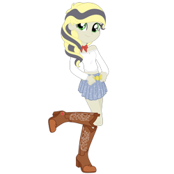 Size: 1700x1700 | Tagged: safe, artist:katelynleeann42, derpibooru import, oc, oc:honey apple, equestria girls, clothes, hat, shirt, simple background, skirt, solo, transparent background