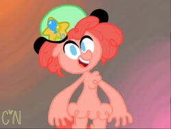 Size: 512x387 | Tagged: safe, artist:chibinel, derpibooru import, pinkie pie, anthro, crossover, fusion, pinker (fusion), solo, wander (wander over yonder), wander over yonder