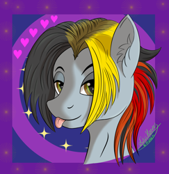 Size: 2000x2056 | Tagged: safe, artist:di-ji-hooves, derpibooru import, oc, pegasus, pony, arts and crafts, brony, bust, character, male, portrait