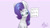 Size: 1920x1080 | Tagged: safe, artist:aliceg, rarity, pony, unicorn, gorgoalice daily pony, blue eyes, dialogue, eyeshadow, female, horn, looking to side, looking to the right, mare, purple mane, signature, simple background, solo, speech bubble, vulgar, white background, white coat