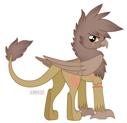 Size: 1200x1161 | Tagged: safe, artist:jennieoo, derpibooru import, oc, oc:helios flinch, griffon, scar, solo