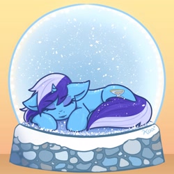 Size: 2500x2500 | Tagged: safe, artist:koa, derpibooru import, minuette, unicorn, female, horn, mare, snow globe, solo